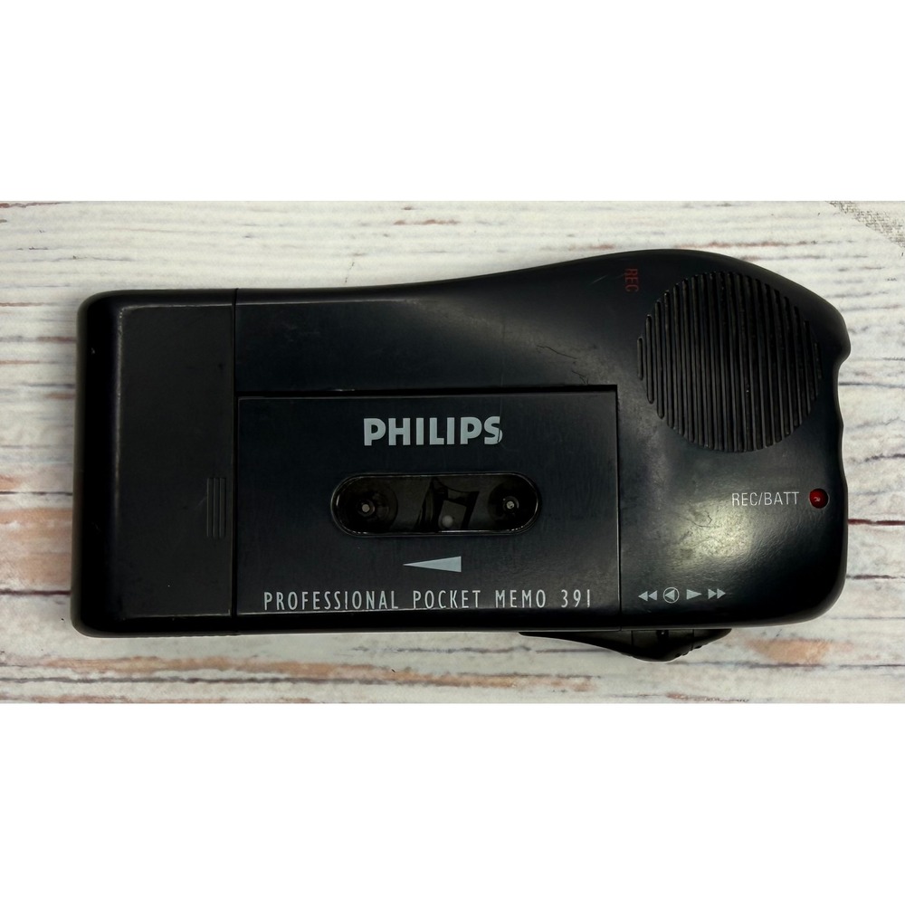 Philips Professional Pocket Memo 391 Handheld Mini Cassette Recorder Black